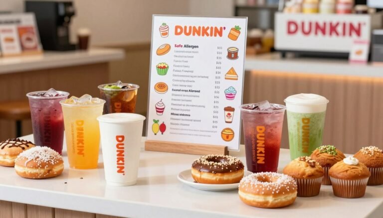 dunkin allergen menu