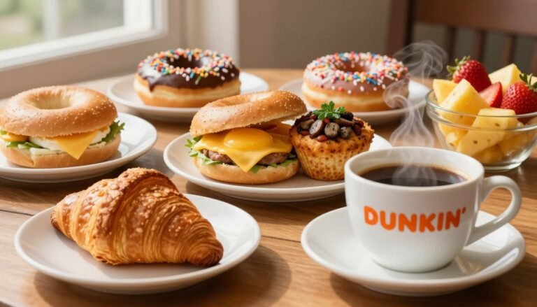 dunkin breakfast menu