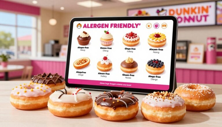 dunkin donuts allergen menu