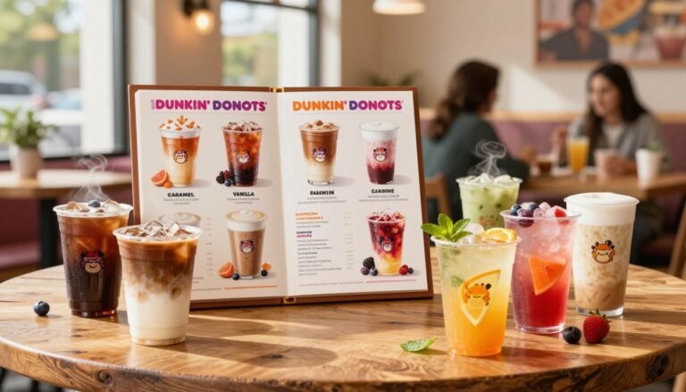 dunkin donuts drink menu