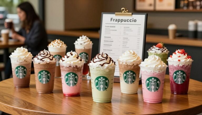 starbucks frappuccino menu